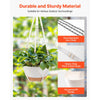 VEVOR Hanging Planters, 10 Inch Self-Watering Hanging Planter, 2 Pack Flower Pots with Drainage Hole & 2 Kinds of Plant Hangers, Plastic Basket Pots, for Garden Home Decor, Indoor & Outdoor Plants