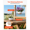 VEVOR Hanging Planters, 10 Inch Self-Watering Hanging Planter, 2 Pack Flower Pots with Drainage Hole & 2 Kinds of Plant Hangers, Plastic Basket Pots, for Garden Home Decor, Indoor & Outdoor Plants