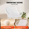 VEVOR Hanging Hammock Swing Chair, 330 lbs Capacity, Macramé Hanging Chair with Cushion and Mounting Hardware, Cotton Rope Swing Chair for Bedroom, Balcony, Patio, Garden, White