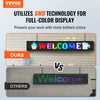 VEVOR LED Message Board, P10 Full Color Scrolling Display, Customizable Text and Animation via WIFI or USB, Ideal for Retail, Parties, and Bars, 52"x8"