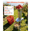 VEVOR 1100W Electric Fruit Apple Crusher, SUS304 Freestanding Crushing Machine, Grinds Whole Apples Up to 3.15" Dia, 164 KG/H Capacity, Cider Press for Apples, Pears, Pineapple, Guava, Carrot, Potato