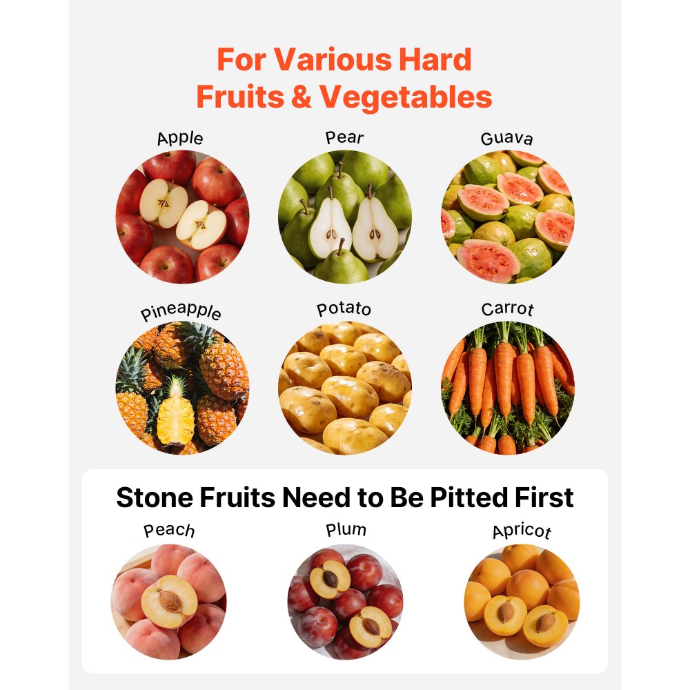 VEVOR 1100W Electric Fruit Apple Crusher, SUS304 Freestanding Crushing Machine, Grinds Whole Apples Up to 3.15" Dia, 164 KG/H Capacity, Cider Press for Apples, Pears, Pineapple, Guava, Carrot, Potato