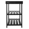 VEVOR Shoe Rack Bench, 3-Tier Bamboo Entryway Bench, Shoe Storage Organizer Holds Up to 286 lbs, 27.6 x 11.3 x 17.8 Inches, for Front Door, Hallway, Living Room, Bedroom, Black