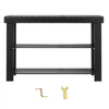 VEVOR Shoe Rack Bench, 3-Tier Bamboo Entryway Bench, Shoe Storage Organizer Holds Up to 286 lbs, 27.6 x 11.3 x 17.8 Inches, for Front Door, Hallway, Living Room, Bedroom, Black