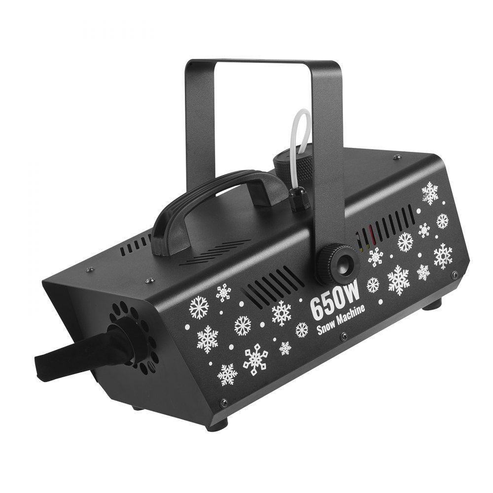 VEVOR Snow Machine, 650W Handheld/Hanging Fake Snow Maker, Snowmaking Machine with Portable Handle, Outdoor & Indoor Artificial Snowflake Maker for DJ Stage Parties Christmas Decor