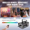 VEVOR Snow Machine, 800W Snow Making Machine with 8 LED RGB Lights and Remote Control, High Output Snowflake Maker Stage Snow Effect for Christmas, Halloween, Wedding, DJ Parties and Valentine's Day