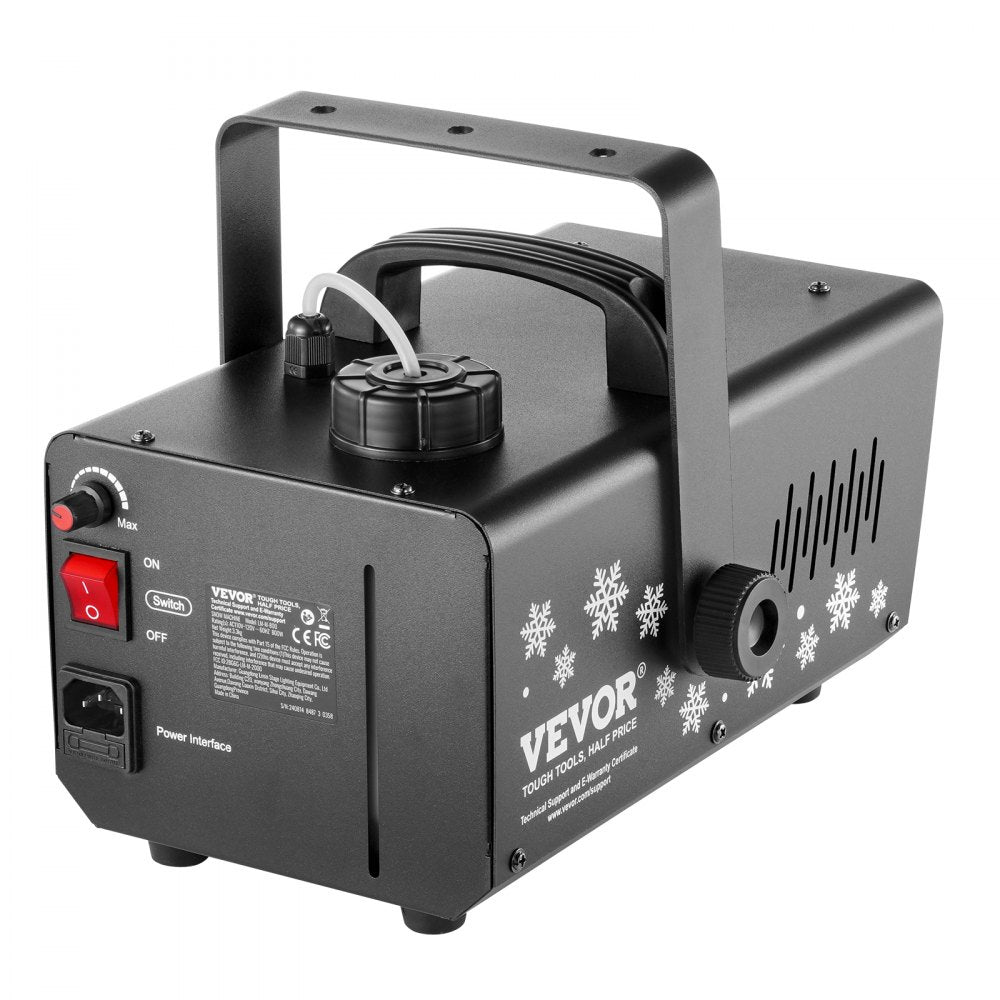 VEVOR Snow Machine, 800W Snow Making Machine with 8 LED RGB Lights and Remote Control, High Output Snowflake Maker Stage Snow Effect for Christmas, Halloween, Wedding, DJ Parties and Valentine's Day