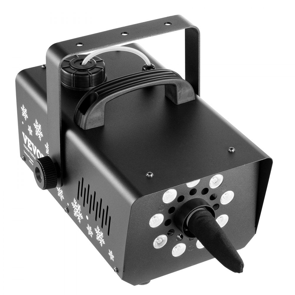 VEVOR Snow Machine, 800W Snow Making Machine with 8 LED RGB Lights and Remote Control, High Output Snowflake Maker Stage Snow Effect for Christmas, Halloween, Wedding, DJ Parties and Valentine's Day