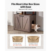 VEVOR Cat Litter Box Enclosure Furniture, 23.6 in Hidden Litter Box Cabinet with Storage Shelves, Modern Style, Waterproof Cat Washroom Side Table Cat House, Fit Most of Litterbox, for Living Room