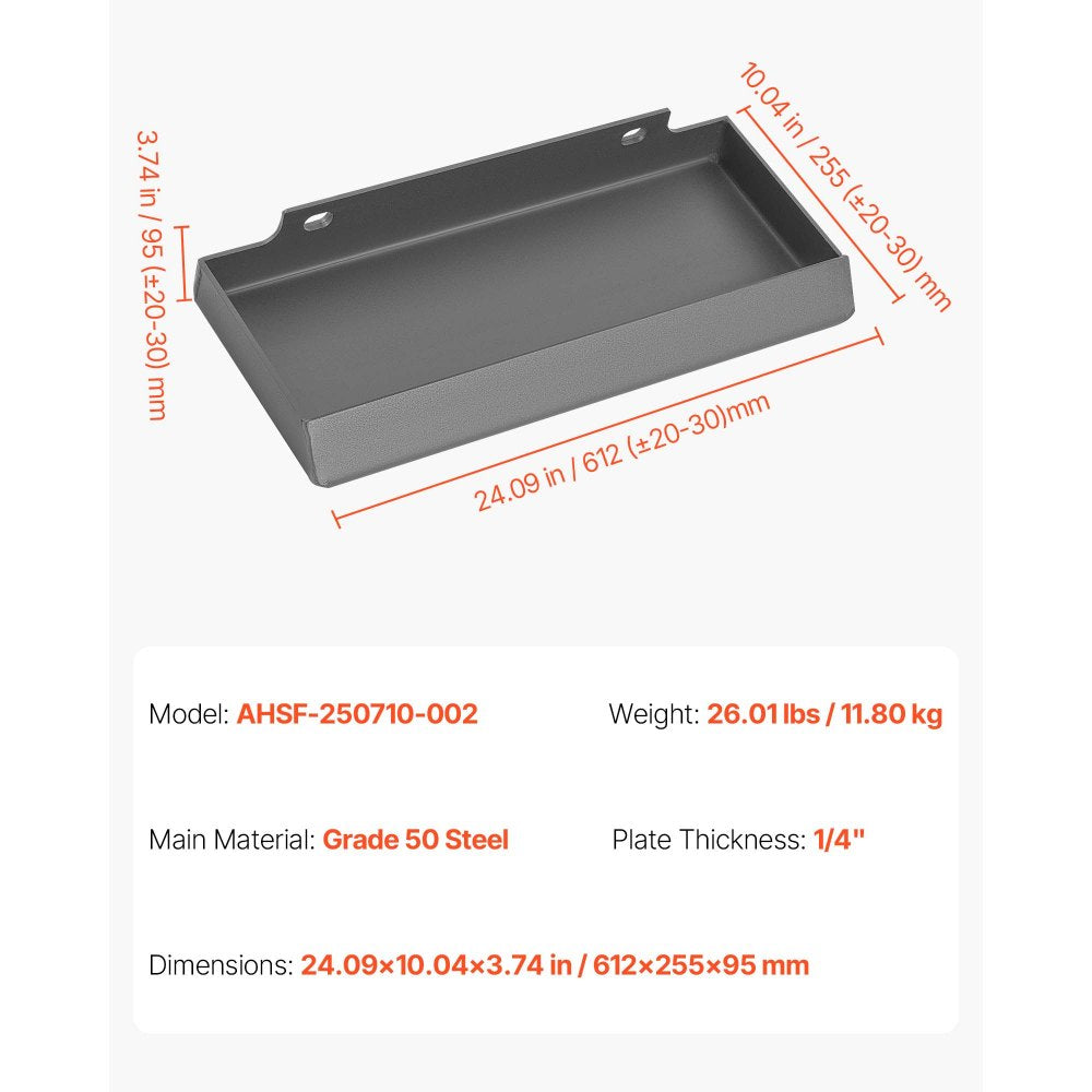 VEVOR 1/4 in Skid Steer Mount Plate, Universal Quick Attach Mount Plate, Easy to Bolt, 1500lbs Load Capacity, Heavy Duty Steel Loader Plates Compatible with Toro Dingo Skid Steers & Tractors