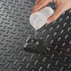 VEVOR Diamond-Plate Rubber Flooring Roll, 3 mm x 4 ft x 8 ft Garage Floor Mat, SBR Rubber Garage Flooring Roll, Easy to Clean, Diamond Plate Rubber Mat for Under Cars, Garage Industry Gym, Black