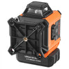 VEVOR Laser Level, 100ft, Self Leveling Manual Green 4 x 360° Cross 16 Line Laser, IP54 Waterproof Manual Self-leveling Mode & 5h Continuous Working Time Line Laser, Battery Include