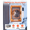 VEVOR Heated Outdoor Cat House for 1-3 Cats Feral Shelter with Heating Pad, for Outside Winter, Large Weatherproof Windproof Insulated Wooden Home, Waterproof Asphalt Roof, Escape Door & PVC Curtain