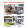 VEVOR Heated Outdoor Cat House for 1-3 Cats Feral Shelter with Heating Pad, for Outside Winter, Large Weatherproof Windproof Insulated Wooden Home, Waterproof Asphalt Roof, Escape Door & PVC Curtain