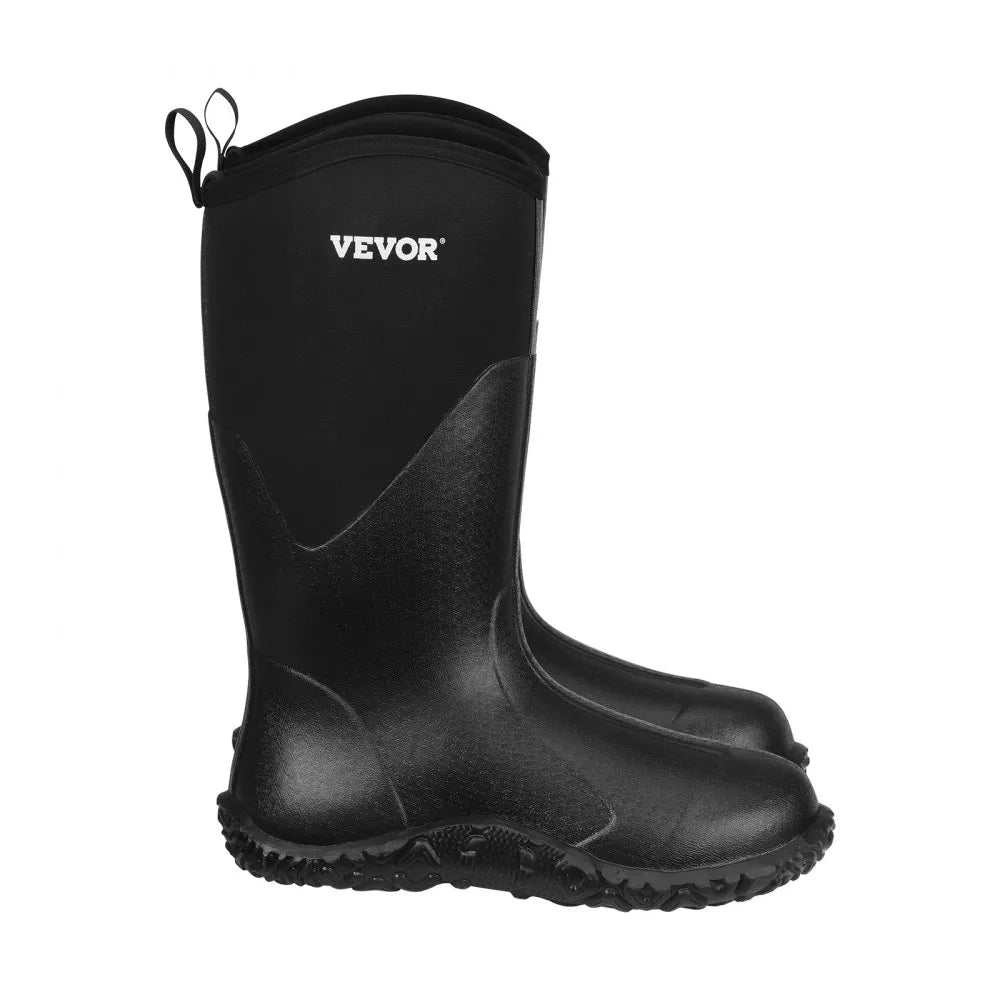 VEVOR Men's Rubber Boots, Protective Footwear, Waterproof Anti Slip Hunting Boots, Gardening Insulated Mud Boots, Protective Footwear, Lightweight & Durable, for Manufacturing, Farming, Size 11 US