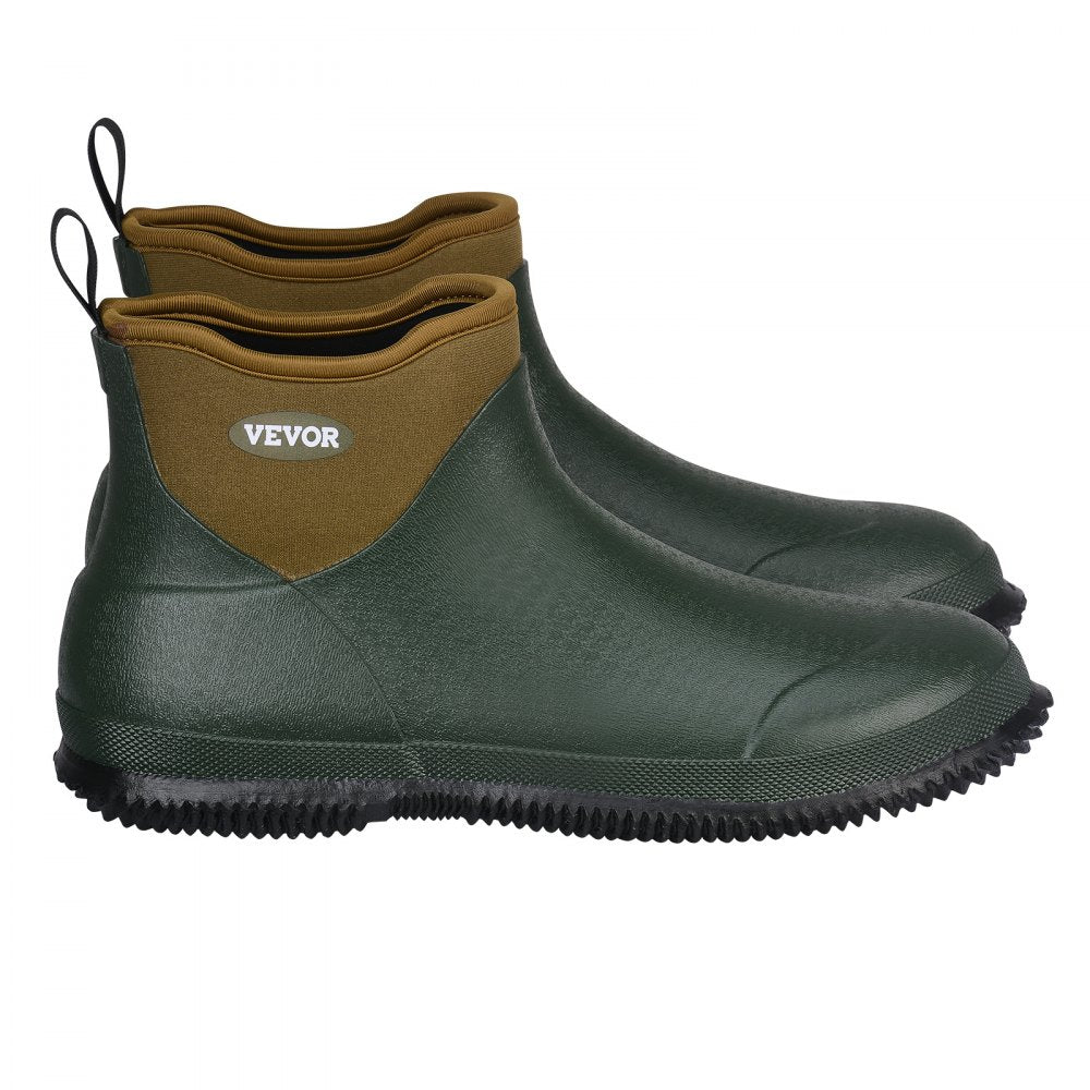 VEVOR Women's Deck Boots, Waterproof Fishing Rain Boots, Anti-Slip Ankle Rubber Boots, Gardening Insulated Mud Boots, Neoprene Rubber, Lightweight & Durable, for Manufacturing, Farming, Size 9 US