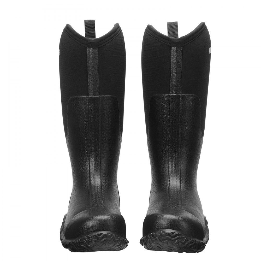 VEVOR Men's Steel Toe Rubber Boots, Protective Footwear, Waterproof Rain Fishing Boots, Outdoor Non-Slip Work Shoes, Lightweight and Durable, for Manufacturing, Construction, Farming, Size 12 US