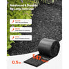 VEVOR Rubber Mulch Mat Roll, 140 x 4.5 in, Recycled Rubber Permanent Mulch Edging Border, Natural-Looking Flower Barrier with Stakes, 0.5 in Thick Cuttable Garden Edgings for Landscaping