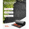 VEVOR Rubber Mulch Mat Roll, 2 Rolls 96 x 24 in Recycled Rubber Mulch Mat, 0.5 Thick Cuttable, Reduced Weed Growth, Natural-Looking Weed Barrier Mat, Permanent Walkway Pathway for Landscaping