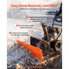 VEVOR Snow Plow Kit 22 to 32 in Width Adjustable Universal Plow Attachment, for Most Snowblowers, Dual-Mode Operation, Quick to Detach, Foldable Steel Scrape Blade, Efficient Snows Clearing, Black