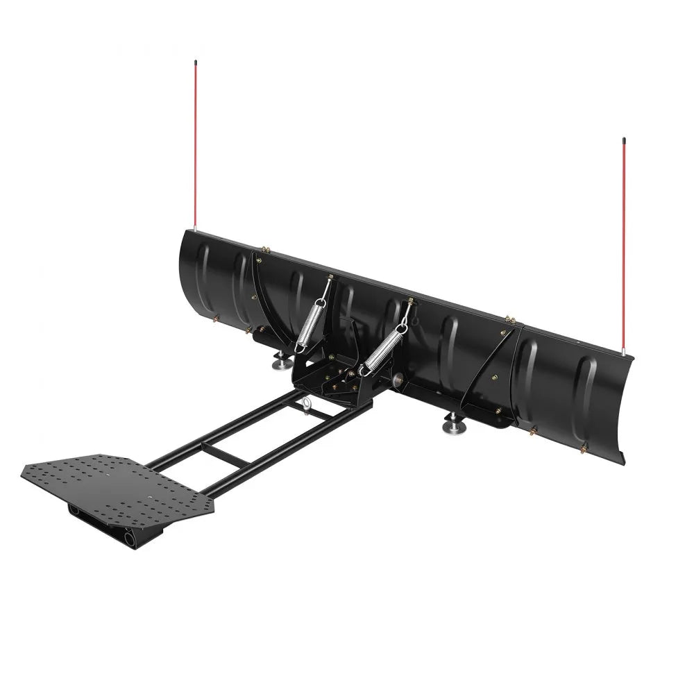 VEVOR Snow Plow Kit 43 in/72 in Width Adjustable Universal Plow Attachment, for Most ATVs and UTVs, Height & Left-Right Adjustable, 3 Mount Options, Steel ATV Scrape Blade, Efficient Snows Clearing