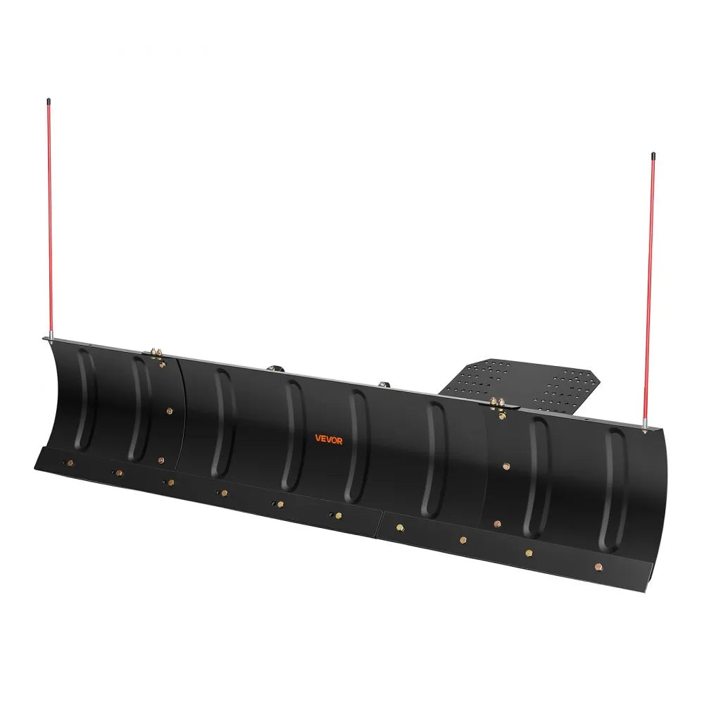 VEVOR Snow Plow Kit 43 in/72 in Width Adjustable Universal Plow Attachment, for Most ATVs and UTVs, Height & Left-Right Adjustable, 3 Mount Options, Steel ATV Scrape Blade, Efficient Snows Clearing