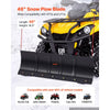 VEVOR Snow Plow Kit 48 in Universal Plow Attachment 3 Mount Options Black, for Most ATVs and UTVs, Height & Left-Right Adjustable, Quick to Detach, Steel ATV Scrape Blade, Efficient Snows Clearing