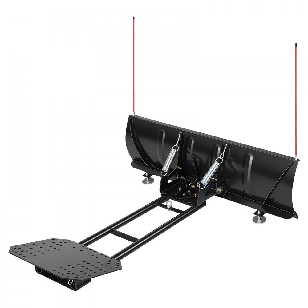 VEVOR Snow Plow Kit 48 in Universal Plow Attachment 3 Mount Options Black, for Most ATVs and UTVs, Height & Left-Right Adjustable, Quick to Detach, Steel ATV Scrape Blade, Efficient Snows Clearing