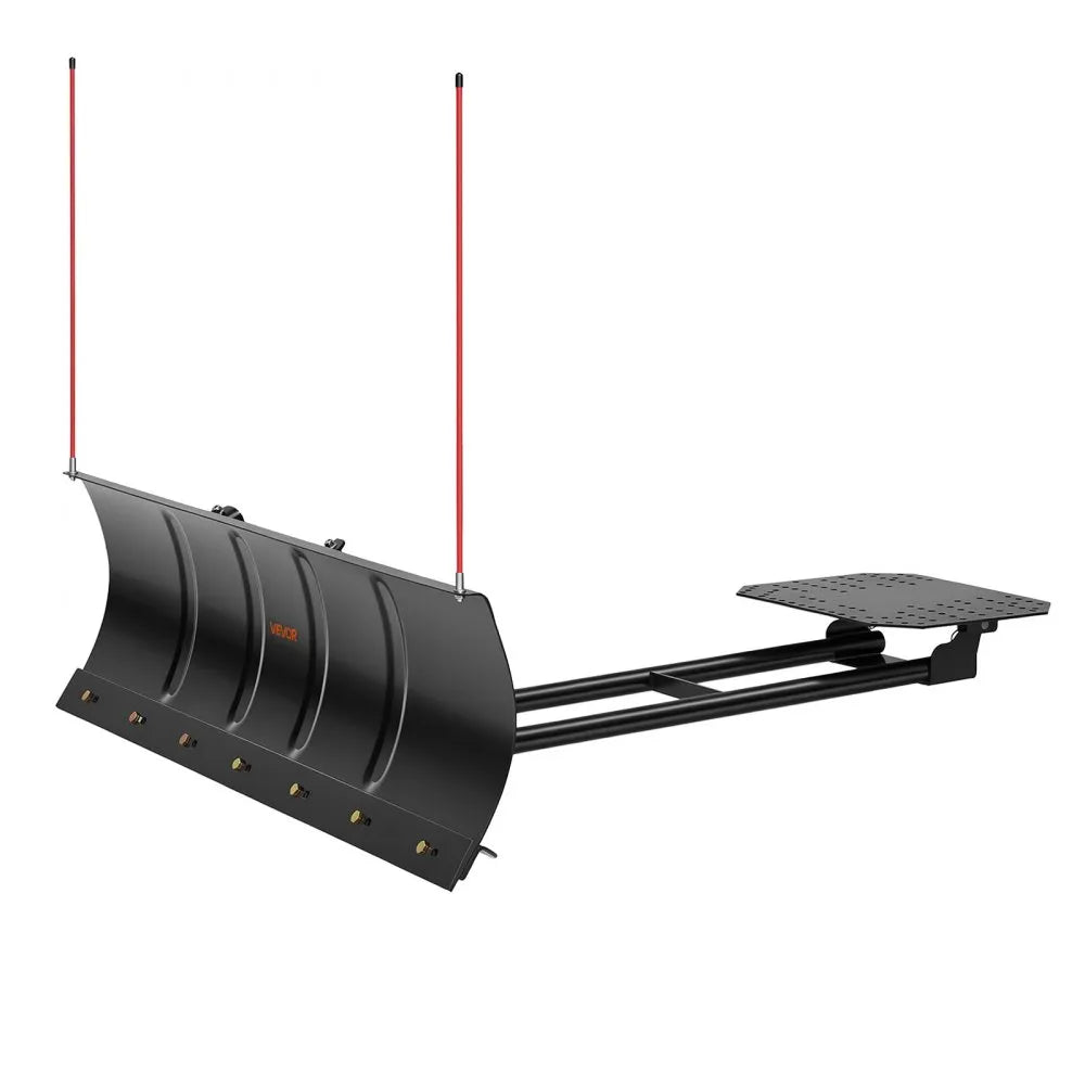 VEVOR Snow Plow Kit 48 in Universal Plow Attachment 3 Mount Options Black, for Most ATVs and UTVs, Height & Left-Right Adjustable, Quick to Detach, Steel ATV Scrape Blade, Efficient Snows Clearing