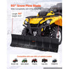 VEVOR Snow Plow Kit 60 in Universal Plow Attachment 3 Mount Options Black, for Most ATVs and UTVs, Height & Left-Right Adjustable, Quick to Detach, Steel ATV Scrape Blade, Efficient Snows Clearing