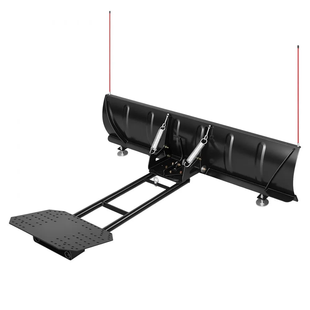 VEVOR Snow Plow Kit 60 in Universal Plow Attachment 3 Mount Options Black, for Most ATVs and UTVs, Height & Left-Right Adjustable, Quick to Detach, Steel ATV Scrape Blade, Efficient Snows Clearing