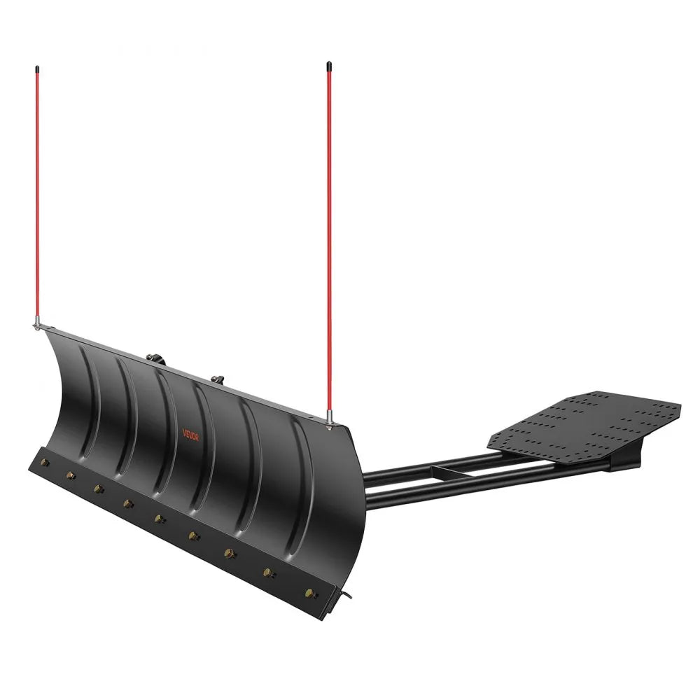 VEVOR Snow Plow Kit 60 in Universal Plow Attachment 3 Mount Options Black, for Most ATVs and UTVs, Height & Left-Right Adjustable, Quick to Detach, Steel ATV Scrape Blade, Efficient Snows Clearing