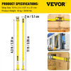 VEVOR E Track Ratchet Strap, 18PCS 2\" x 15\' E-Track Straps 4400 LBS Breaking Strength, with Polyester Webbing & Spring Fitting & Ratchets, Durable Tie-Downs for Motorcycles, Tire, Trailer Loads