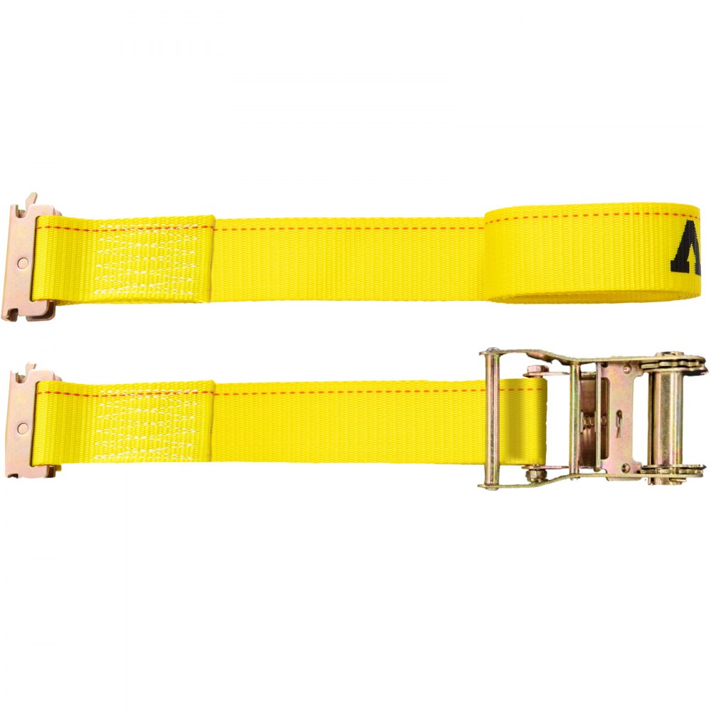 VEVOR E Track Ratchet Strap, 18PCS 2\" x 15\' E-Track Straps 4400 LBS Breaking Strength, with Polyester Webbing & Spring Fitting & Ratchets, Durable Tie-Downs for Motorcycles, Tire, Trailer Loads