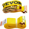 VEVOR E Track Ratchet Strap, 18PCS 2\" x 15\' E-Track Straps 4400 LBS Breaking Strength, with Polyester Webbing & Spring Fitting & Ratchets, Durable Tie-Downs for Motorcycles, Tire, Trailer Loads