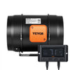 VEVOR Inline Duct Fan, 8-Inch 807 CFM with Temperature Humidity Controller, Quiet EC-motor Ventilation Exhaust Fan for Cooling Booster, Grow Tents, Hydroponics