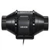 VEVOR Inline Duct Fan, 4 in Quiet Inline Exhaust Fan, 180 CFM Powerful AC-Motor Ventilation Fans for Cooling Booster, High Air Flow, Vent Blower Fans for Indoor Grow Tents Basement Hydroponics