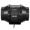 VEVOR Inline Duct Fan, 6 in Quiet Inline Exhaust Fan, 380 CFM Powerful AC-Motor Ventilation Fans for Cooling Booster, High Air Flow, Vent Blower Fans for Indoor Grow Tents Basement Hydroponics