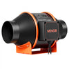 VEVOR Inline Duct Fan Kit Carbon Filter, 205 CFM 4 inch EC Motor Exhaust Ventilation Fan with 10-Speed, PWM Controller, App Control, Timer, Cooling System for Grow Tent, Indoor Gardening, Hydroponics