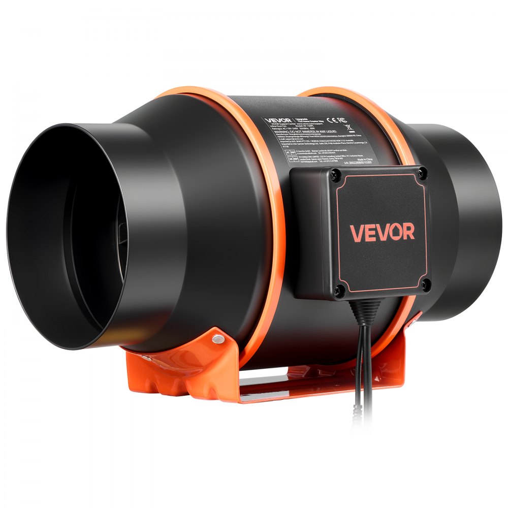 VEVOR Inline Duct Fan Kit Carbon Filter, 402 CFM 6 inch EC Motor Exhaust Ventilation Fan with 10-Speed, PWM Controller, App Control, Timer, Cooling System for Grow Tent, Indoor Gardening, Hydroponics