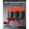VEVOR Weight Bench, 1200lbs Heavy Duty Stable Weight Bench Press for Full Body Workout, Adjustable Exercise Sit up Bench for Home Gym Strength Training, Flat Bench with Quick Folding & Fast Adjustment