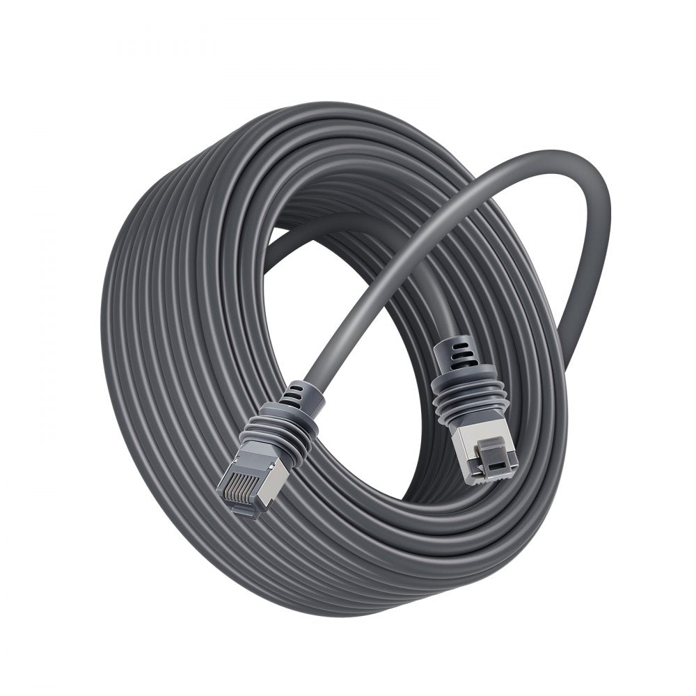 VEVOR Starlink Gen 3 Cable, 100 FT, 24 AWG Copper Core, Durable Extension Cable for Standard Generation 3, Compatible with Starlink Rectangular Satellite V3, Flexible Wiring for RV, Backyard, Camping