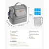 VEVOR Breast Pump Bag, Breast Feeding Bag with Ice Pack, Fits for S1/S2, Pumping Accessories & Breastmilk Storage, Portable Pump Carrying Case for Work, Travel and Family Use, Grey