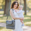 VEVOR Breast Pump Bag, Breast Feeding Bag with Ice Pack, Fits for S1/S2, Pumping Accessories & Breastmilk Storage, Portable Pump Carrying Case for Work, Travel and Family Use, Grey