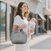 VEVOR Wearable Breast Pump Bag, Breast Feeding Bag with Ice Pack, Fits for M5/M6, Pumping Accessories & Breastmilk Storage, Portable Pump Carrying Case for Work, Travel & Family Use, Grey