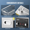 VEVOR 3L Ultrasonic Cleaner with Heater Timer & Basket, Professional Digital Sonic Cavitation Machine, 120W Cleaning Machine for Watch Instruments, Glasses, Coin, Metal Parts, Tool