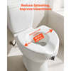 VEVOR Raised Toilet Seat, 350 lbs Capacity, 5-Inch Lift Height, Commode Elevated Toilet Seat Riser with Enlarged Opening for Seniors, Elderly, Handicap, Disabled, Adults, Fits Elongated & Round Bowl