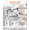 VEVOR Raised Toilet Seat with Arms, 300 lbs Load Capacity, 5-Inch Lift Height, Widened Commode Elevated Toilet Seat Riser with Padded Handles for Seniors, Elderly, Handicap, Disabled, and Adults Use