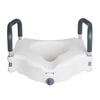 VEVOR Raised Toilet Seat with Arms, 300 lbs Load Capacity, 5-Inch Lift Height, Widened Commode Elevated Toilet Seat Riser with Padded Handles for Seniors, Elderly, Handicap, Disabled, and Adults Use
