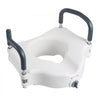 VEVOR Raised Toilet Seat with Arms, 300 lbs Load Capacity, 5-Inch Lift Height, Widened Commode Elevated Toilet Seat Riser with Padded Handles for Seniors, Elderly, Handicap, Disabled, and Adults Use